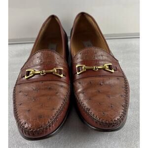 Forli Mens Genuine Brown Leather Shoes Dress Shoe SZ 13